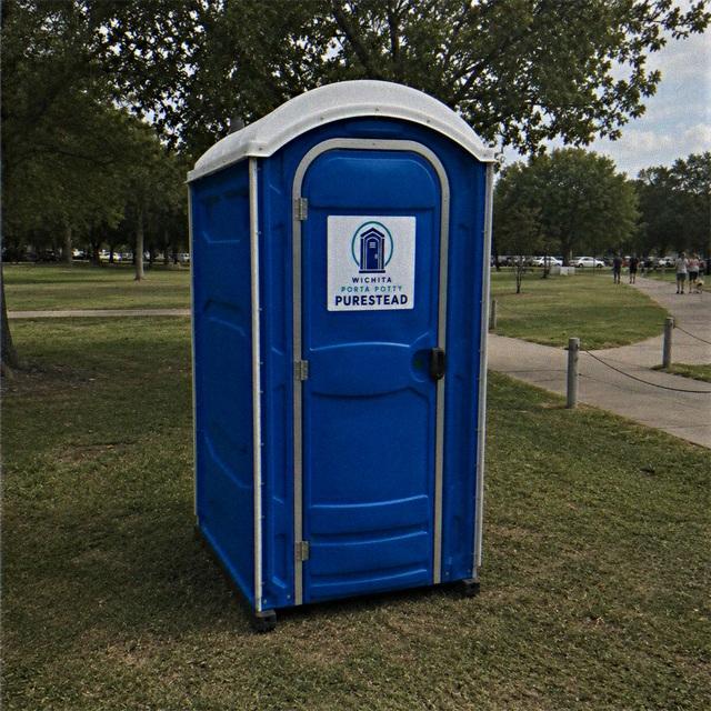 Porta potty rental at a Wichita park